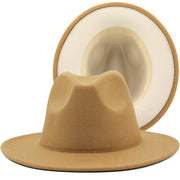 Vintage Unisex Wide Brim Wool Felt Fedora