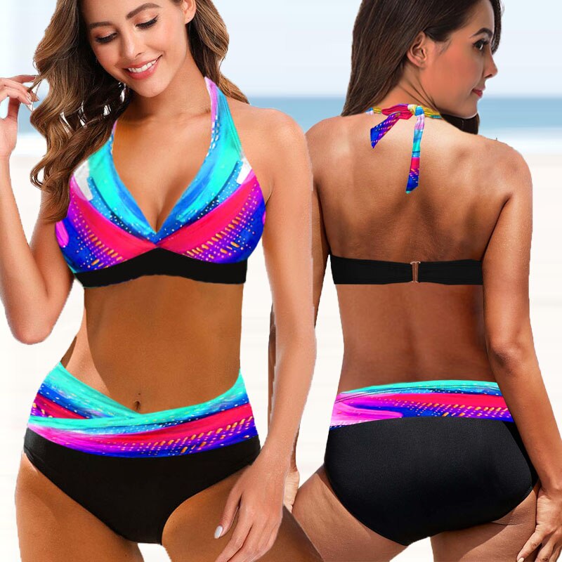 2pc High Waist Bikini Set