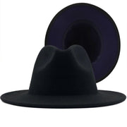 Vintage Unisex Wide Brim Wool Felt Fedora