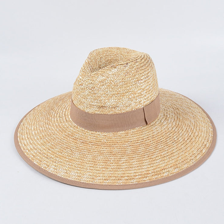 Belt Strap Straw Wide Brim Panama Hats