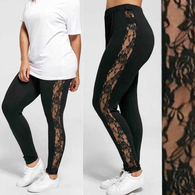 Cut Out Black High Waist Leggings