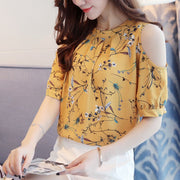 Open Shoulder Floral Blouses