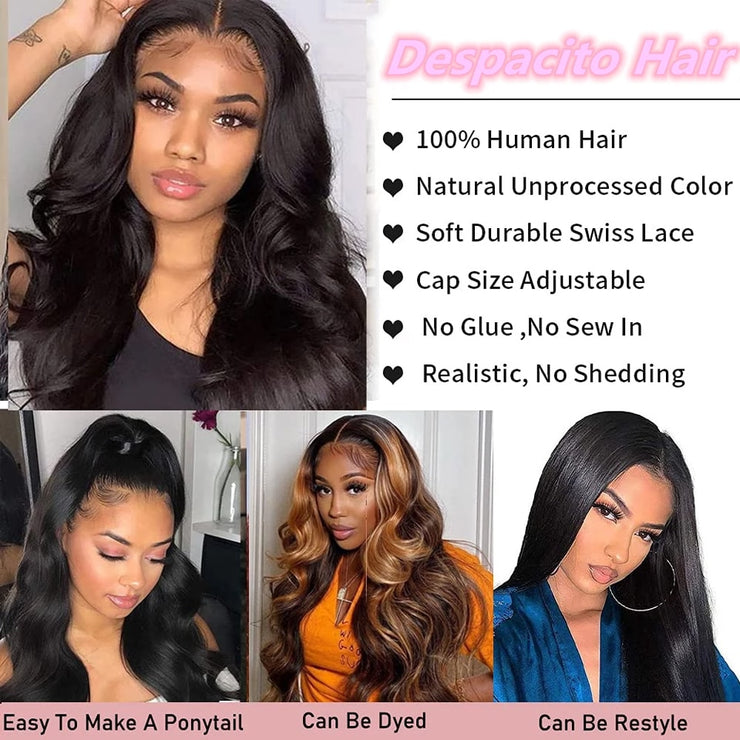 Brazilian Body Wave 13X4 Transparent Lace Front Wigs