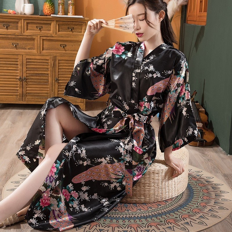 Silk Rayon Long  Robes