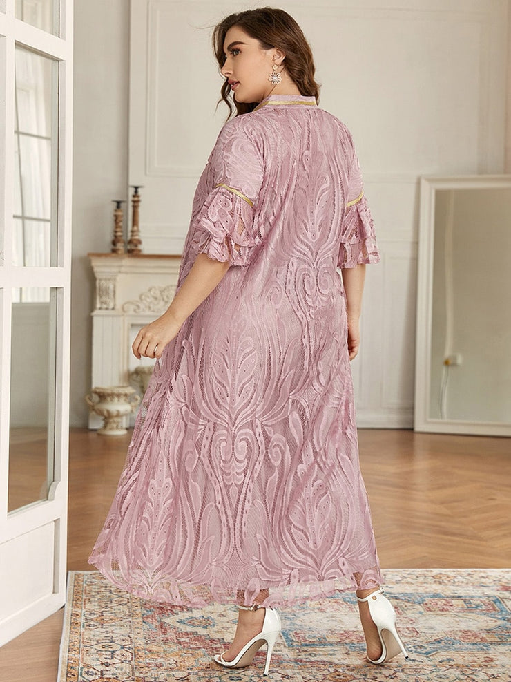 TOLEEN OL Butterfly Sleeve Maxi Dresses