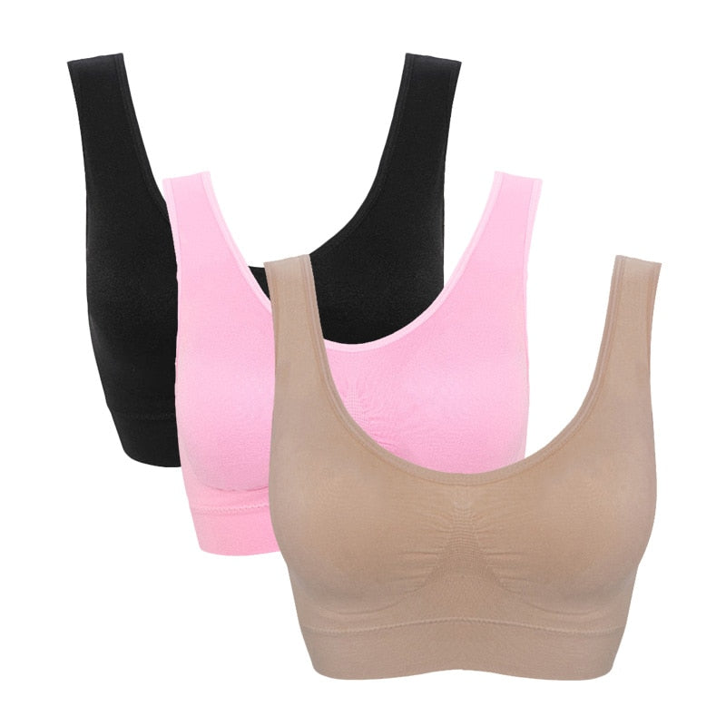 3pack Seamless Bras with Pads