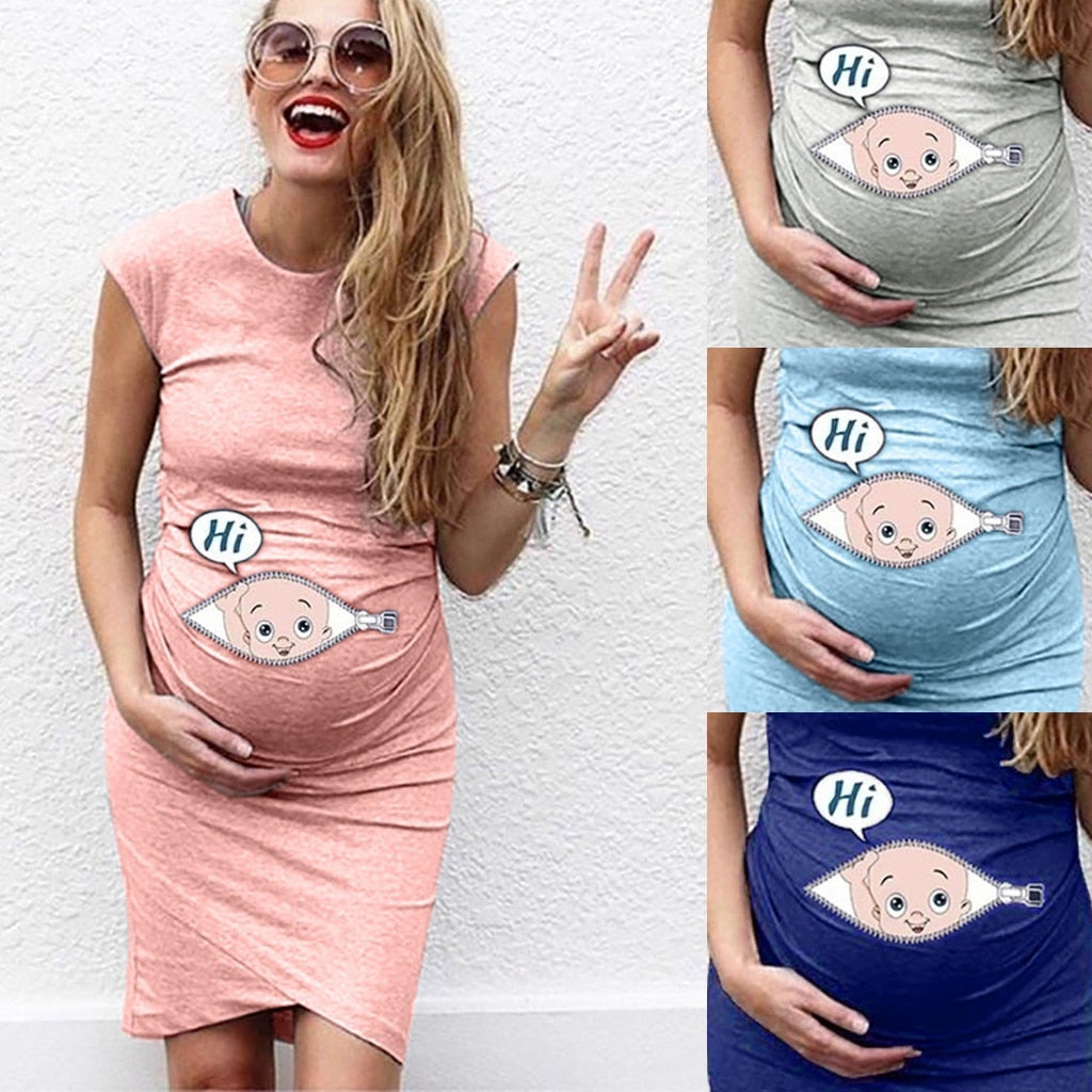 Loose Maternity T Shirt Dress