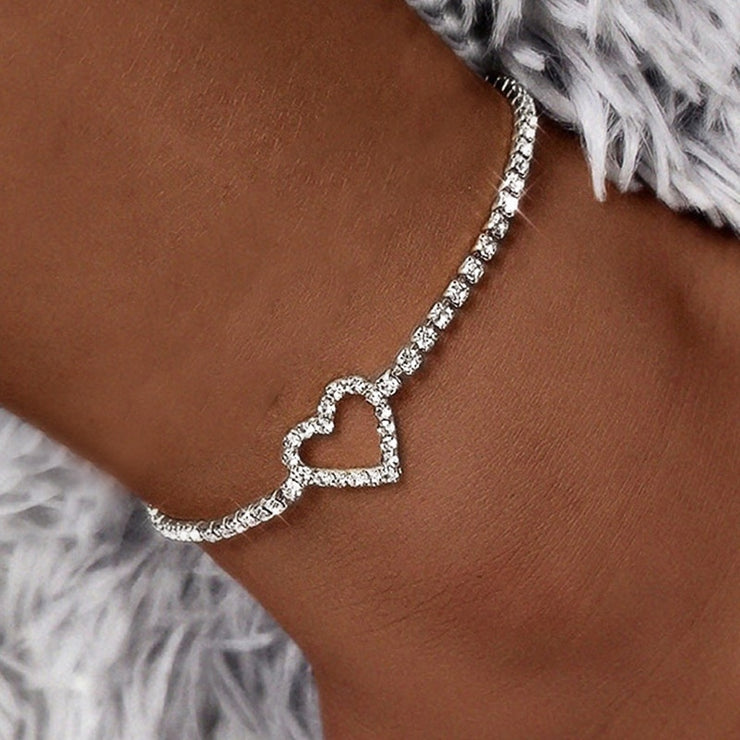 Huitan Rhinestone Anklets