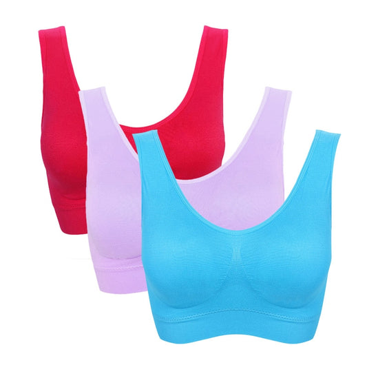 3pack Seamless Bras with Pads