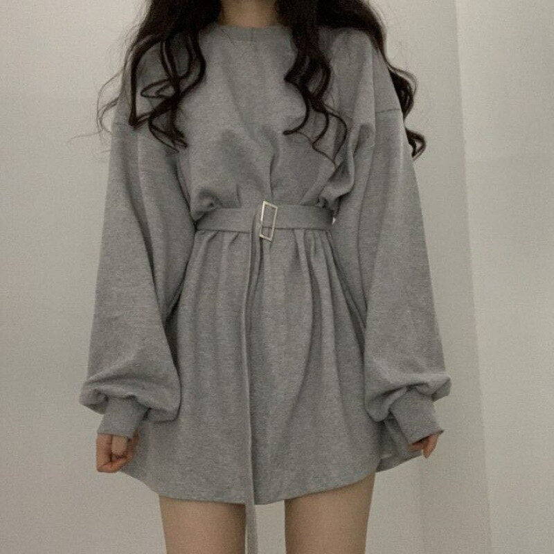 Loose High Waist Sweater Dress