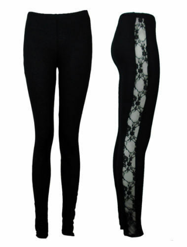 Cut Out Black High Waist Leggings