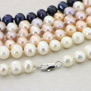 White Pearl Necklace Earring Bracelet Sets