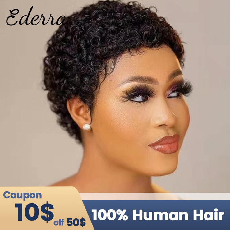 Pixie Cut Brazilian Human Hair Wigs