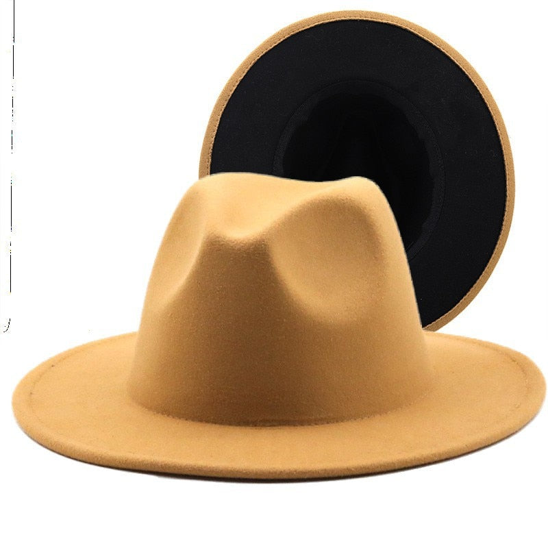 Unisex Vintage Wide Brim Fedora Hats