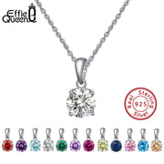 Effie Queen 100% Sterling Silver Birthstone Necklaces